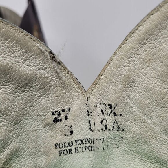 Chavez Boots MX 27 US 8 Brown Orange Leather Western Cowboy Ranch Rodeo - Picture 10 of 12